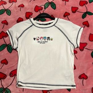 Hello Kitty cropped baby tee shirt. Hello kitty and friends.